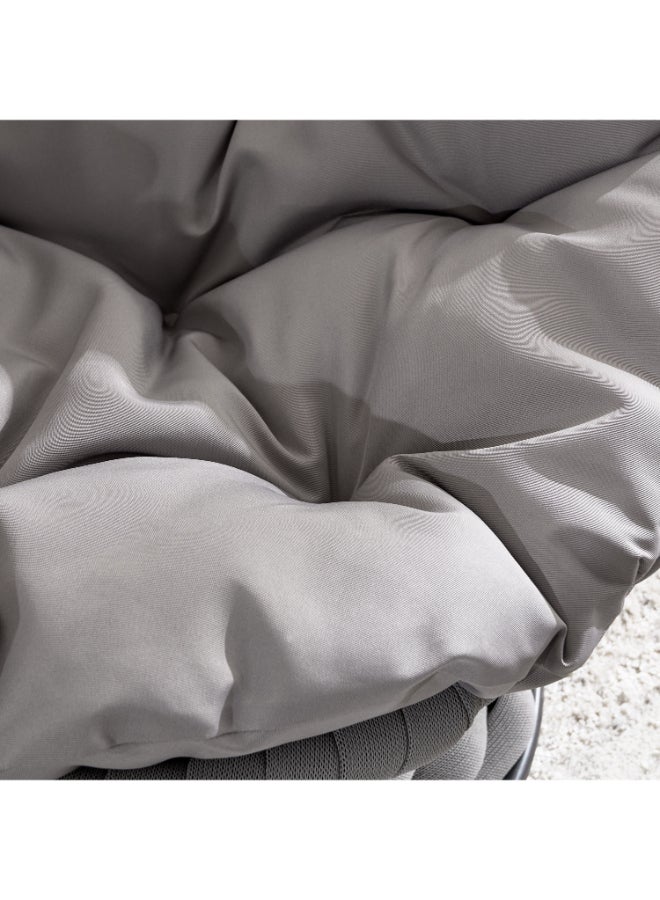 Home Box Swivel Outdoor Chair with Cushion, Gray - Image 5